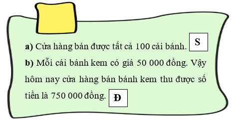 Một cửa hàng ghi lại số lượng bánh bán được trong hôm nay của từng loại bánh. (ảnh 1)