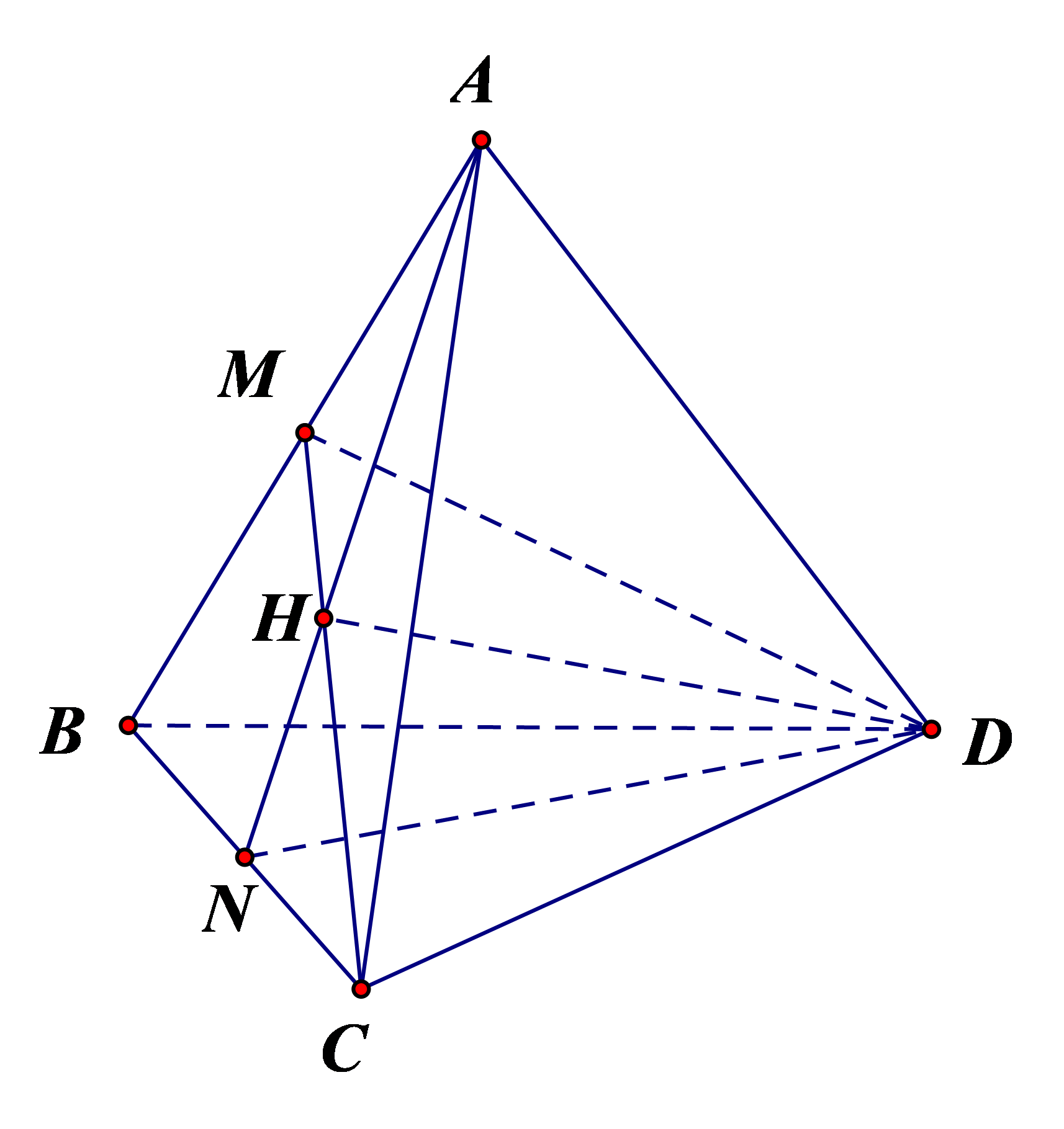 Lại có \(D \in \left( {ADN} \right) \cap \left( {MC (ảnh 1)