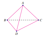 Tứ diện ABCD có bao nhiêu mặt?   	A. 5.	B. 4.	C. 3.	D. 6. (ảnh 1)