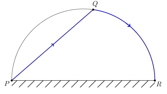 Cho một bờ hồ hình bán nguyệt có bán k (ảnh 1)