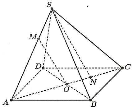 Cho hình chóp S.ABCD có đáy là hình bình hành, trên cạnh SA lấy điểm M sao cho MA = 2MS (ảnh 1)