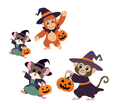 Look and choose the correct answer.  There are two _________.  A. goats B. bikes C. monkeys (ảnh 1)