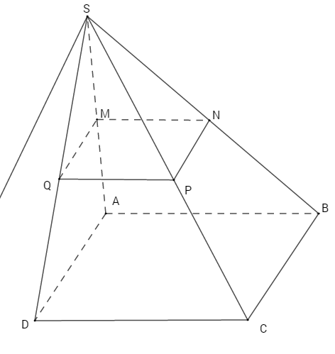 Ta có \(\left( {SMQ} \right) \ (ảnh 1)