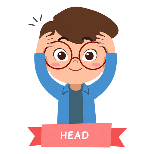 Read and choose the correct answer. “Touch your head.” (ảnh 1)