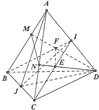 Cho tứ diện \[ABCD\]. Gọi \[I,J\] lần l (ảnh 1)