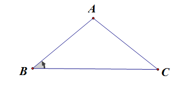 Tam giác \(ABC\)có \(\widehat B = {135^0}\,,\,BC = 3\,,\,AB = \sqrt 2 \). Tính cạnh \(AC\). 	A. \(\sqrt 5 \).	B. \(2,25\).	C. \(5\).	D. \(\sqrt {17} \). (ảnh 1)