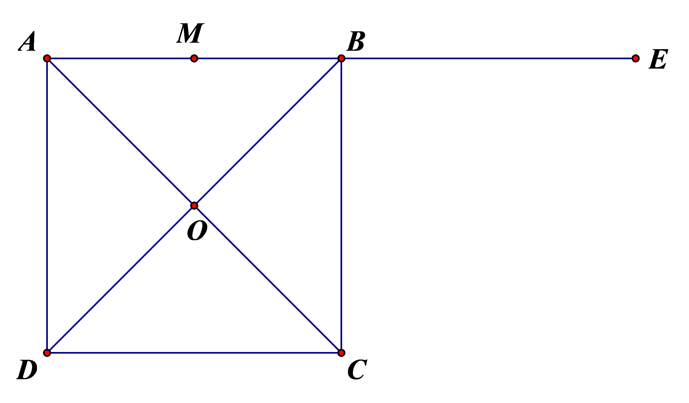 Cho hình vuông \(ABCD\) tâm O, có cạnh bằn (ảnh 1)