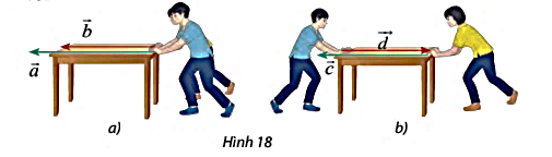 Tìm các lực cùng hướng và ngược hướng trong số các lực đẩy được biểu diễn bằng các vectơ trong Hình 18. (ảnh 1)