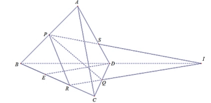 Cho tứ diện \[ABCD\]. Các điểm \[P, (ảnh 1)
