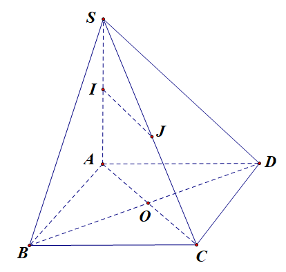 Cho hình chóp \[S.ABCD\] có đáy \[ABCD\]  là h (ảnh 1)