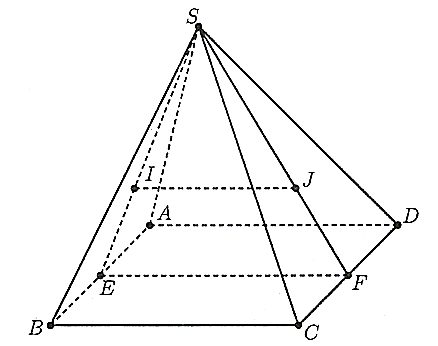 Cho hình chóp \(S.ABCD\) đáy \(ABCD\) là hình bình hành. Gọi \(I (ảnh 1)