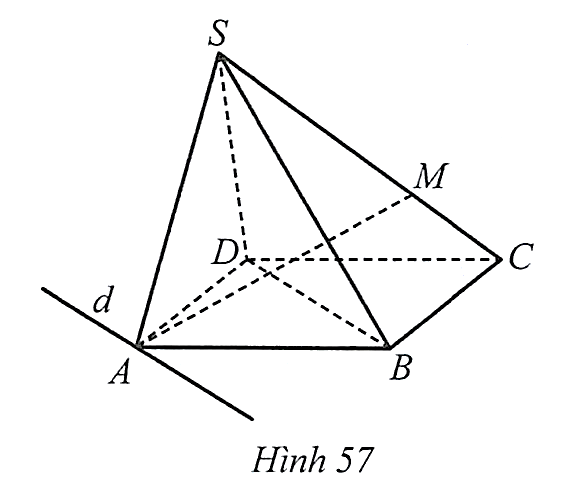 Cho hình chóp \(S.ABCD\) có đáy \(ABCD\) là hình bình hành. Gọi \(M\) là điểm chuyển động trên cạnh \(SC(M\) khác \(C),(P)\) là mặt phẳng chứa đ (ảnh 1)