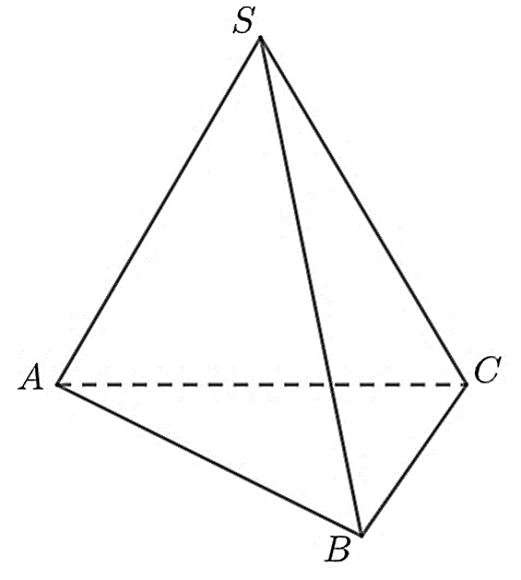 Hình chóp tam giác đều S.ABC có tất cả bao nhiêu cạnh bên? 	A. 3 cạnh.	B. 4 cạnh.	C. 5 cạnh.	D. 6 cạnh. (ảnh 1)