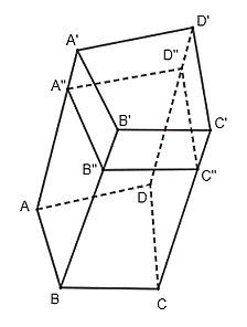 Cho hình lăng trụ tứ giác \(ABCD \cdot {A^\prime } (ảnh 1)