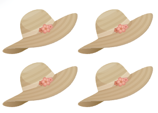 These are four hats.  (ảnh 2)
