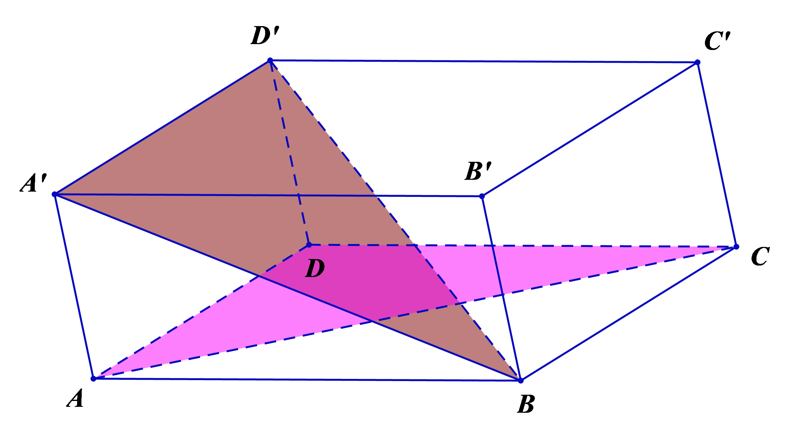 Cho hình hộp ABCD.A'B'C'D'. Mệnh đề nào sau đây sai? (ảnh 1)