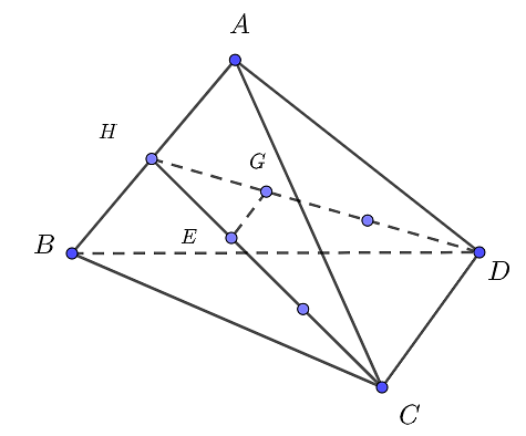 Gọi \(H\) là trung điểm \(AB\). Khi (ảnh 1)