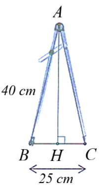 Chọn C  Ta có: \(HB = \frac{{BC}}{2 (ảnh 1)