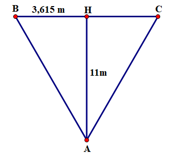Chọn B  Ta có \(BH = \frac{{BC (ảnh 1)