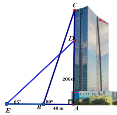 a) \(AC = AB.\cot \wideh (ảnh 1)