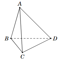 Cho hình tứ diện \[ABCD\]. Giao tuyến của hai mặt phẳng \[\left( {ABC} \right)\] và \[\left( {CDA} \right)\] là đường thẳng.  A. \[AC.\]	B. \[CD.\]	C. \[AB.\]	D. \[BD.\] (ảnh 1)