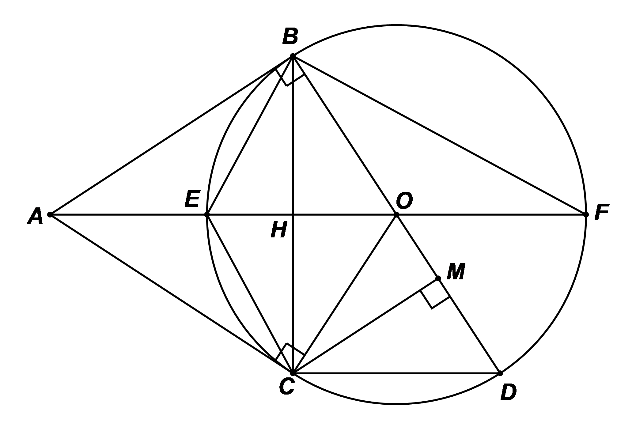 Cho đường tròn \(\left( O \right)\) và một điểm \(A\) nằm (ảnh 1)