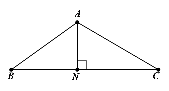 Đặt \[BN = x\,\,({\rm{cm)}}\,\, (ảnh 1)