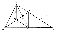 Cho \(\Delta ABC\) có đường trung tuyến \(AM\). Trên cạnh \(AC\) lấy hai điểm \(E\) và \(F\) sao cho \(AE = EF = FC,BE\) cắt \(AM\) tại \(N\). Khi đó \(\overrightarrow {NA} \) và \(\overrightarrow {NM} \) là có đối của nhau không? (ảnh 1)