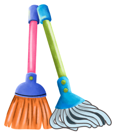 Look and choose the correct answer.    A. mops B. pots C. locks (ảnh 1)