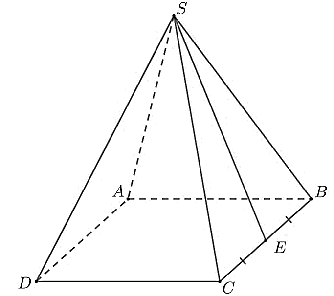 Đáp án đúng là: B  Vì \(S.ABCD\) là hình chó (ảnh 1)