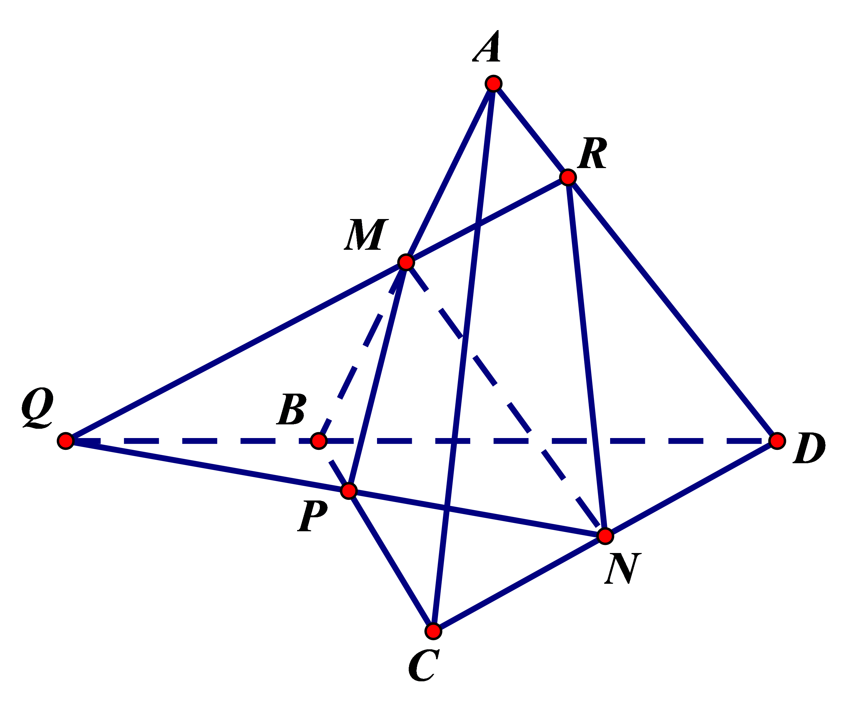 Chọn B  Gọi \(Q = NP \cap BD\). Gọi \( (ảnh 1)