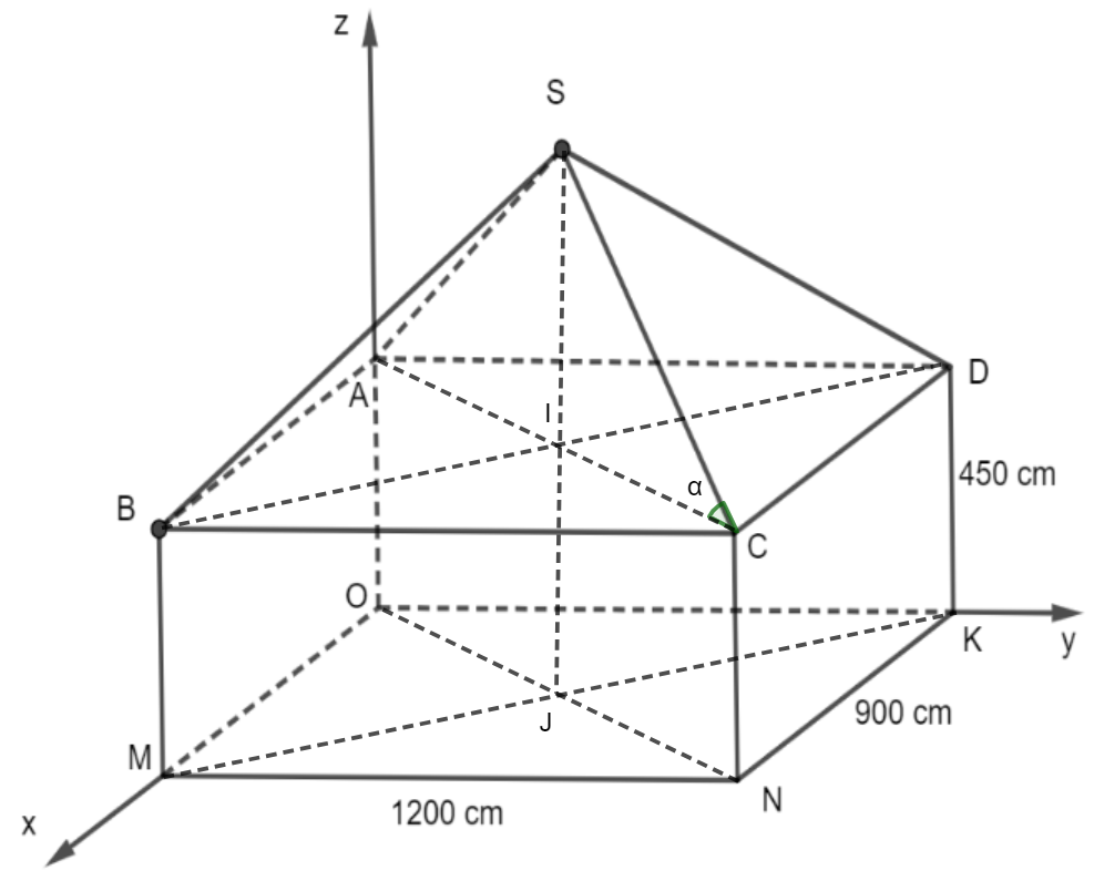 Một ngôi nhà gồm hai phần. Phần thân nhà dạng hình hộp chữ nhật A (ảnh 2)