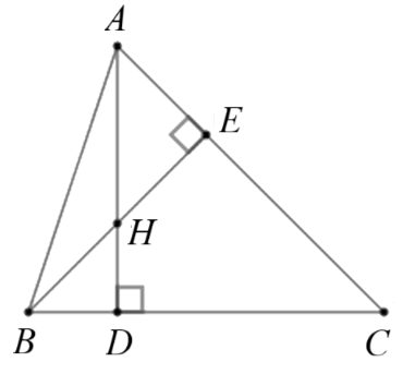 Cho tam giác \(ABC\) nhọn, hai đường (ảnh 1)
