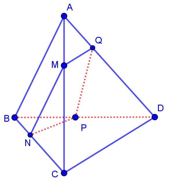 Mặt khác \[\left\{ \begin{array}{l}MQ//NP\,\,\left( {//CD} \right)\\MN//PQ\,\,\,\left( {//AB (ảnh 1)
