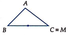 Cho \(\Delta ABC\). Trên đường thẳng BC lấy điểm M sao cho \(\overrightarrow {MB}  = 3\overrightarrow {MC} \). Điểm M được vẽ đúng trong hình nào sau đây? A.   B.   C.   D.   (ảnh 4)