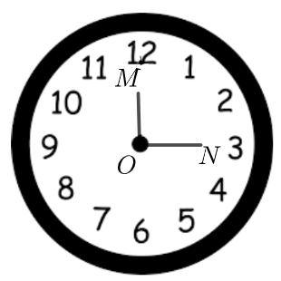 Khi kim giờ \(OM\) chỉ số 12, ki (ảnh 1)