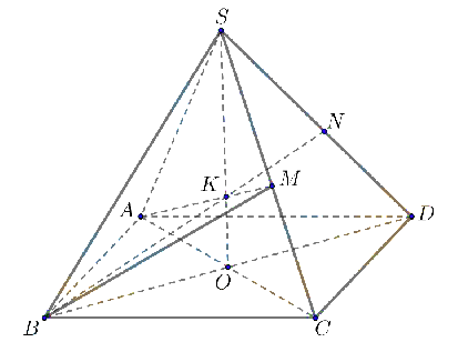 Cho hình chóp \(S.ABCD\)  có đáy \(A (ảnh 1)