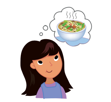 Task 2. Look and circle the word. thirstyhungry (ảnh 1)