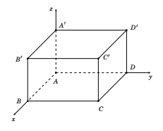 Trong không gian \(Oxyz\), cho hình hộp chữ nhật \(ABCD.A'B'C'D'\) có đỉnh \(A\) trùng với gốc tọa độ \(O\) và các đỉnh \(B\); \(C\); \(D'\) c (ảnh 1)