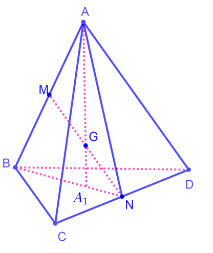 Trong \[\left( {ABN} \right)\], giả sử (ảnh 1)