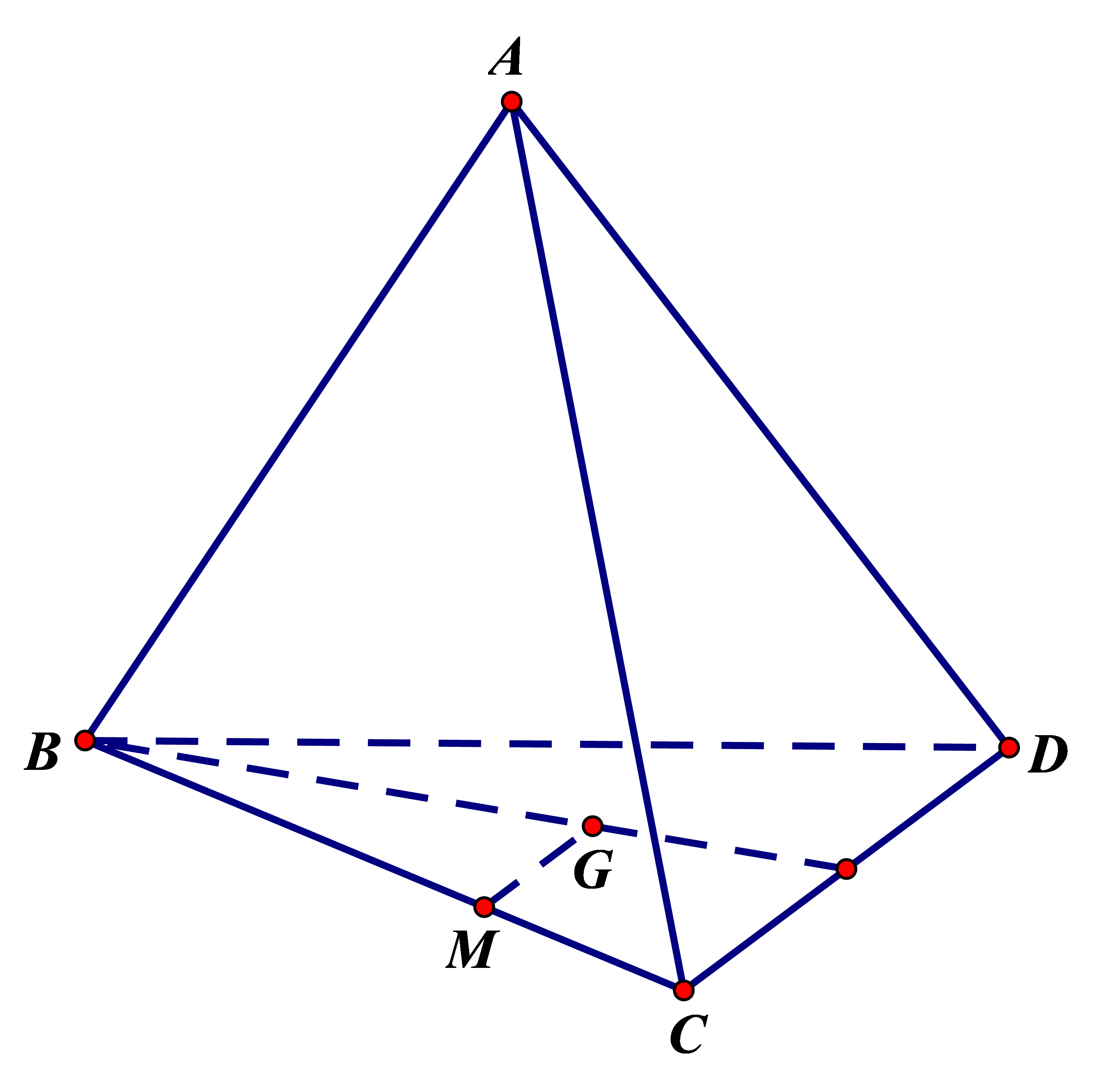 Chọn A   Vì \(MG{\rm{//}}CD\) nên \(MG{\rm{//}}\left( {ACD} \right)\). (ảnh 1)