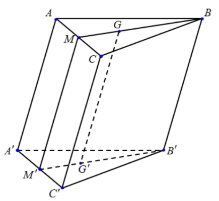 Suy ra \(G'\) là trọng tâm của tam giác \(A'B'C'\). (ảnh 1)