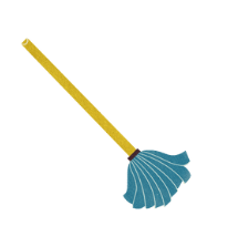 Look and choose the correct answer.  This is a  ______________.  A. mop B. ball C. bag (ảnh 1)