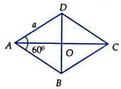 Cho hình thoi ABCD có \(\widehat {BAD} = 60^\circ \) và cạnh là a. Tính độ dài \(\left| {\overrightarrow {AB}  + \overrightarrow {AD} } \right|\). A. \(a\sqrt 3 \)	B. \(\frac{{a\sqrt 3 }}{2}\)	C. \(a\sqrt 2 \) (ảnh 1)