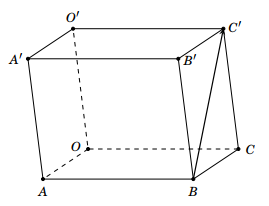 Trong không gian Oxyz, cho hình hộp OABC.O'A'B'C' có \(A\l (ảnh 1)