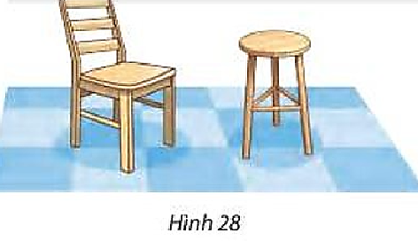 Giải thích tại sao ghế bốn chân có thể bị khập khiễng còn ghế ba chân thì không.   (ảnh 1)