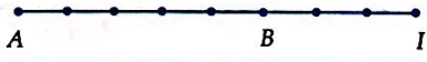 Cho đoạn thẳng AB. Hình nào sau đây biểu diễn điểm I sao cho \(\overrightarrow {AI}  =  - \frac{3}{5}\overrightarrow {BA} \). A.  	B.   C.  	D.   (ảnh 4)
