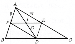 Cho \(\Delta ABC\) có trọng tâm \(G\). Các điể (ảnh 1)