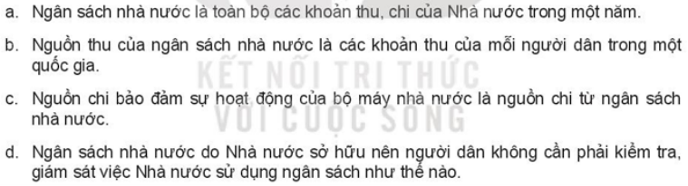 Em hãy cho biết ý kiến nào sau đây là đúng hoặc không đúng. Vì sao? (ảnh 1)