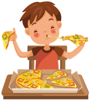Nam có 8 miếng pizza, Nam đã ăn 2 miếng.  Số miếng pizza còn lại là: (ảnh 1)